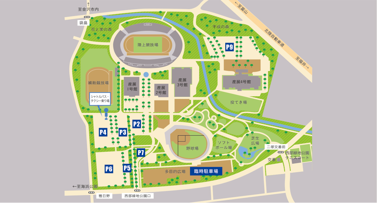 西部緑地公園内MAP