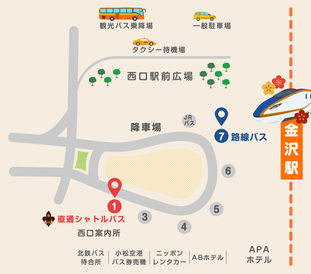 西口マップ
