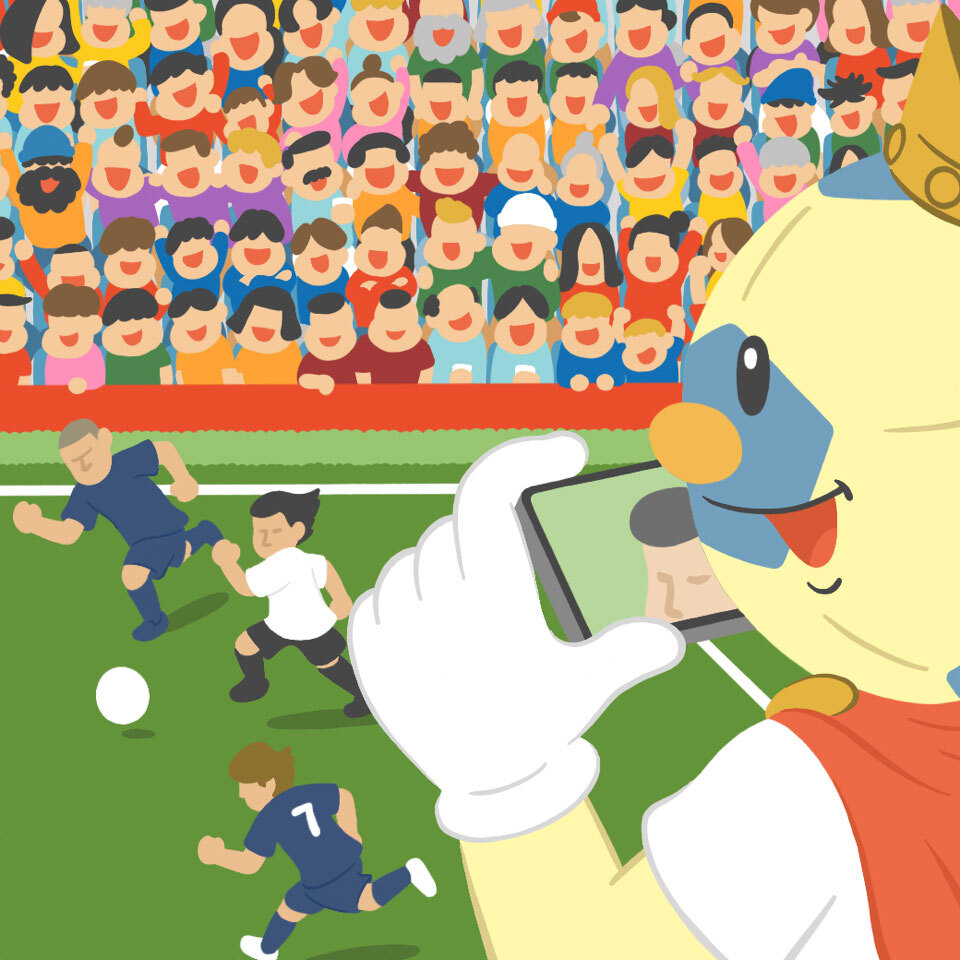 写真は試合中の様子も投稿OK!